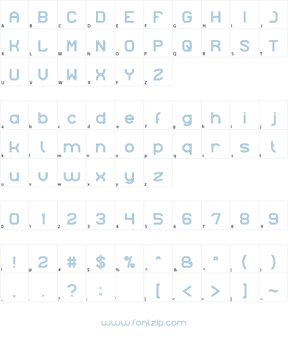 Next Century Font Character